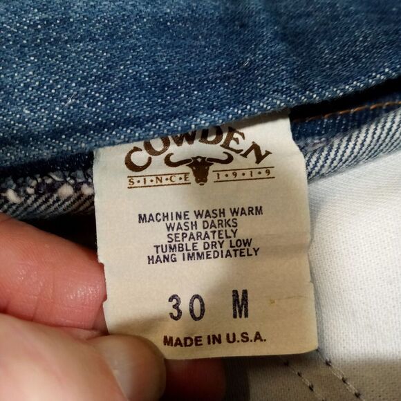 VTG Cowden Jeans Womens 30M (29x34) Highrise USA Cotton‎ Dark Denim Boot - Picture 2 of 11